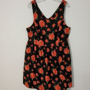 CARLOTA CHIC FLORAL PRINT FIT & FLARE SLEEVELESS SCOOP NECK SIZE 1XL